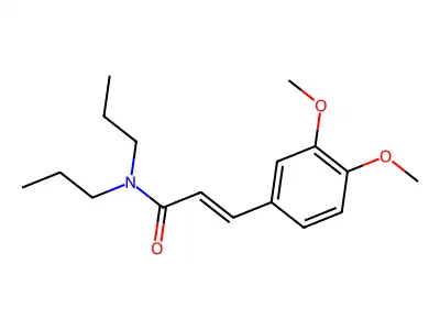 2-Propenamide, 3-(3,4-dimethoxyphenyl)-N,N-dipropyl- structure