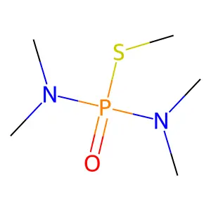 N-(dimethylamino(methylthio)phosphoryl)-N-methylmethanamine structure