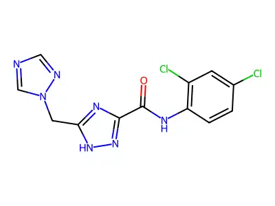N-(2,4-dichlorophenyl)-3-(1H-1,2,4-triazol-1-ylmethyl)-1H-1,2,4-triazole-5-carboxamide structure