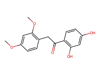 1-(2,4-Dihydroxyphenyl)-2-(2,4-dimethoxyphenyl)ethanone structure