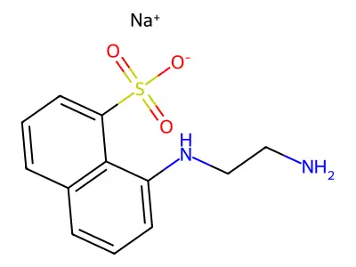 N-(Aminoethyl)-8-naphthylamine-1-sulfonic Acid Sodium Salt structure