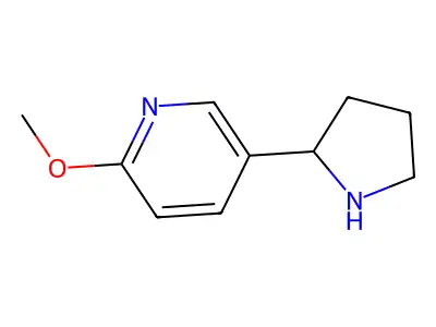 2-Methoxy-5-(pyrrolidin-2-yl)pyridine structure