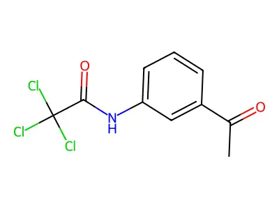 N-(3-acetylphenyl)-2,2,2-trichloroacetamide structure