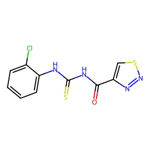 N-(2-chlorophenyl)-N'-(1,2,3-thiadiazol-4-ylcarbonyl)thiourea structure