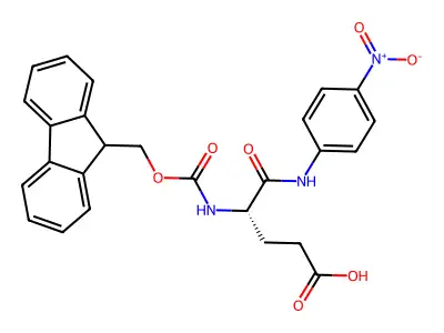 (4S)-4-(Fmoc-amino)-5-(4-nitroanilino)-5-oxopentanoic acid structure