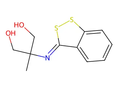 2-[(3H-1,2-Benzodithiol-3-ylidene)amino]-2-methyl-1,3-propanediol structure