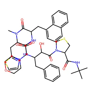 4-Thiazolidinecarboxamide, N-(4-morpholinylacetyl)-3-(1-naphthalenyl)-L-alanyl-N-methyl-3-(2-thiazolyl)-L-alanyl-(alphaS,betaS)-beta-amino-alpha-hydroxybenzenebutanoyl-N-(1,1-dimethylethyl)-, (4R)- structure