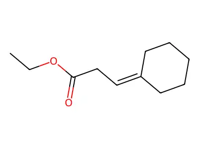 Propanoic acid, 3-cyclohexylidene-, ethyl ester structure