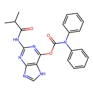 O6-Diphenylcarbamoyl-N2-isobutyrylguanine structure