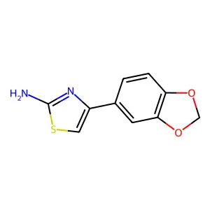 4-(1,3-苯并二氧戊环-5-基)噻唑-2-胺 structure