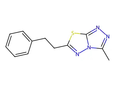 3-Methyl-6-(2-phenylethyl)[1,2,4]triazolo[3,4-b][1,3,4]thiadiazole structure