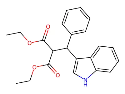 diethyl 2-[1H-indol-3-yl(phenyl)methyl]malonate structure