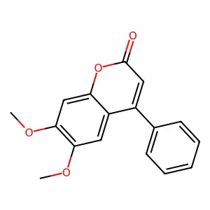 6,7-Dimethoxy-4-phenylcoumarin structure
