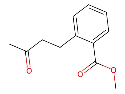 Methyl 2-(3-oxobutyl)benzoate structure