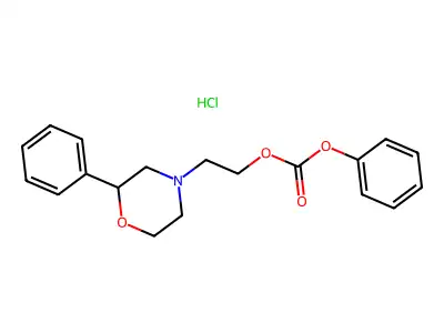 Carbonic acid, phenyl 2-(2-phenyl-4-morpholinyl)ethyl ester, hydrochloride structure