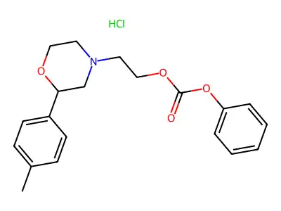 Carbonic acid, 2-(2-(4-methylphenyl)-4-morpholinyl)ethyl phenyl ester, hydrochloride structure