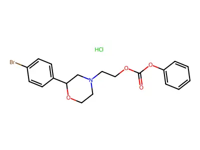 2-(4-Bromophenyl)-4-(2-phenyloxycarbonyloxyethyl)morpholine structure