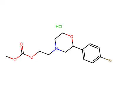 Carbonic acid, 2-(2-(4-bromophenyl)-4-morpholinyl)ethyl methyl ester, hydrochloride structure