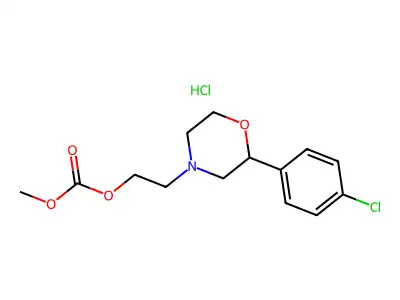 Carbonic acid, 2-(2-(4-chlorophenyl)-4-morpholinyl)ethyl methyl ester, hydrochloride structure
