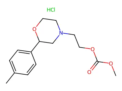 Carbonic acid, methyl 2-(2-(4-methylphenyl)-4-morpholinyl)ethyl ester, hydrochloride structure