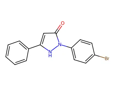 1-(4-bromophenyl)-3-phenyl-1H-pyrazol-5-ol structure