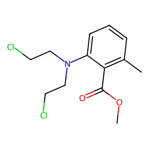 o-Toluic acid, 6-(bis(2-chloroethyl)amino)-, methyl ester structure