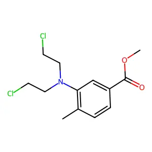 p-Toluic acid, 3-(bis(2-chloroethyl)amino)-, methyl ester structure