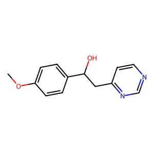 1-(4-Methoxyphenyl)-2-(pyrimidin-4-yl)ethanol structure