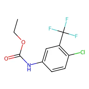 Ethyl 4-chloro-3-trifluoromethylcarbanilate structure