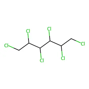 1,2,3,4,5,6-Hexachlorohexane structure