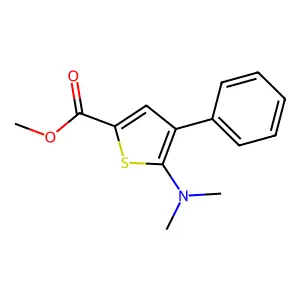 Methyl 5-(dimethylamino)-4-phenylthiophene-2-carboxylate structure