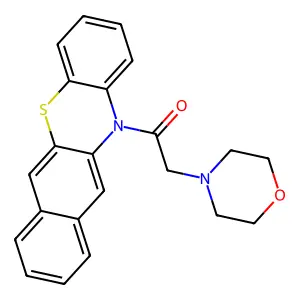 1-Benzo[b]phenothiazin-12-yl-2-morpholin-4-ylethanone structure