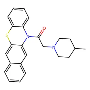 12-((4-methyl-1-piperidinyl)acetyl)-12H-benzo[b]phenothiazine structure