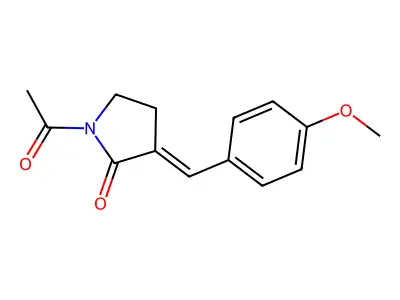 1-Acetyl-3-[(4-methoxyphenyl)methylidene]pyrrolidin-2-one structure