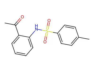 N-(2-acetylphenyl)-4-methylbenzene-1-sulfonamide structure