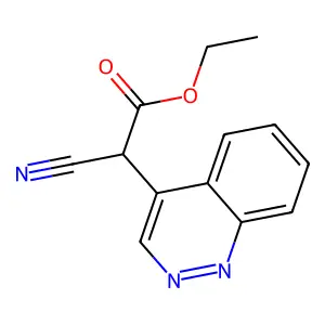 Ethyl alpha-cyano-4-cinnolineacetate structure