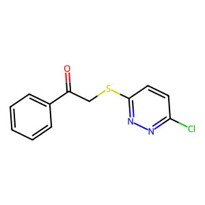 Acetophenone, 2-[(6-chloro-3-pyridazinyl)thio]- structure