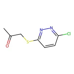 1-(6-Chloropyridazin-3-yl)sulfanylpropan-2-one structure