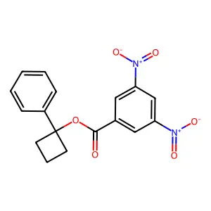 (1-Phenylcyclobutyl) 3,5-dinitrobenzoate structure