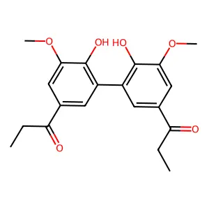 1,1'-(6,6'-Dihydroxy-5,5'-dimethoxybiphenyl-3,3'-diyl)dipropan-1-one structure