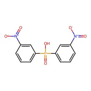 P,P-Bis(3-nitrophenyl)phosphinic acid structure