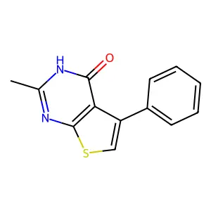 2-methyl-5-phenyl-3H-thieno[2,3-d]pyrimidin-4-one structure