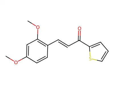 3-(2,4-Dimethoxyphenyl)-1-thiophen-2-ylprop-2-en-1-one structure