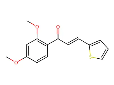 1-(2,4-Dimethoxyphenyl)-3-(2-thienyl)prop-2-en-1-one structure