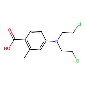 Benzoic acid, 4-(bis(2-chloroethyl)amino)-2-methyl- structure