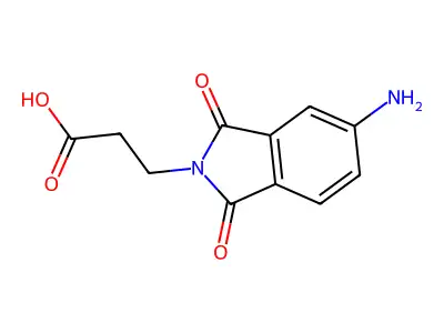 3-(5-amino-1,3-dioxo-1,3-dihydro-2H-isoindol-2-yl)propanoic acid structure