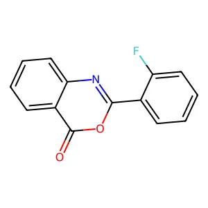 2-(2-fluorophenyl)-4H-3,1-benzoxazin-4-one structure
