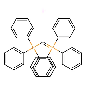 Phosphonium, (triphenylphosphoranyl)methylene(triphenyl-, iodide structure