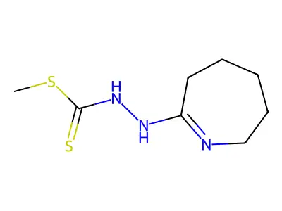 Methyl 3-(3,4,5,6-tetrahydro-2H-azepin-7-YL)dithiocarbazate structure