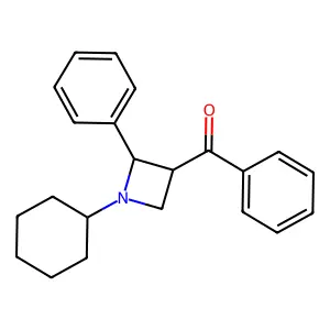 (1-Cyclohexyl-2-phenylazetidin-3-yl)(phenyl)methanone structure